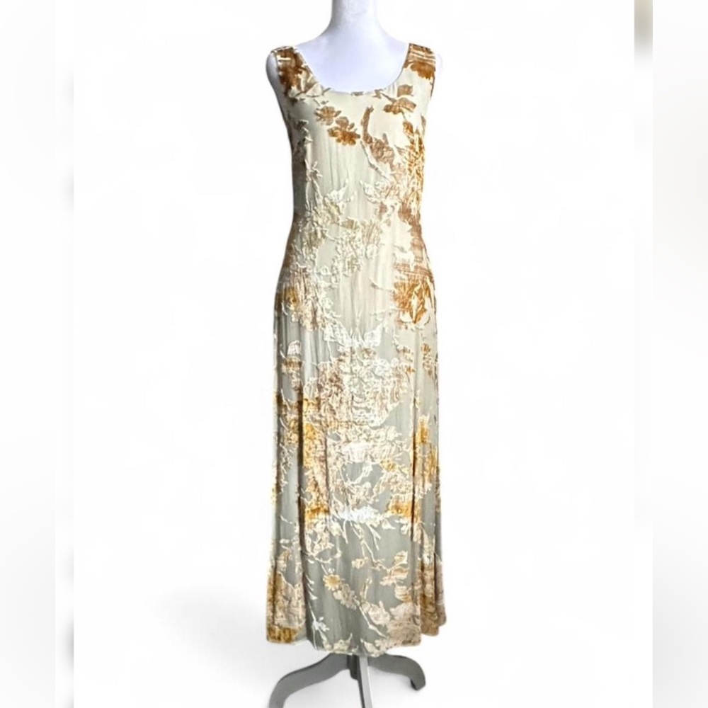 Vintage Escada burnt out velvet ombré dress